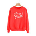 MAKE ME SMILE Round Neck Full Sleeves Sweatshirts For Both Girls/Boys. 