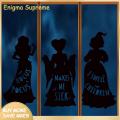 Enigma- Halloween Window Stickers Spooky Halloween Witch Window Sticker for Home Office Decoration Waterproof Pvc Static Decal for Glass Door Black Witch Silhouette Design Set of 3 Sheets Spooky Witch. 