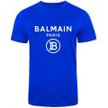 2021 Balmain-Paris France Fashion Vintage Men's Short Sleeve T Shirt Cotton Tee White T Shirt Short Sleeve Summer Casual Tee. 