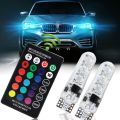 RGB Multicolor LED Parking Bulbs with Remote – Pack of 2. 