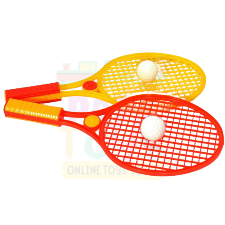 Shool Plastic Racket Kids Plastic Racket Set with 2 Balls | Outdoor Fun Toy for Children ...