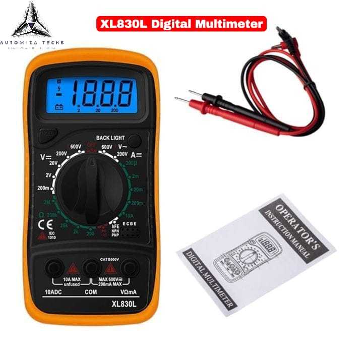 XL830L AC/DC Digital Multimeter Voltage Tester Measuring Tools Multi Tester XL830L Testing LCD Digital Multimeter buzzer voltage meter ohm meter