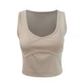 Sports Top Solid Color y Streetwear Sleeveless Sports Top. 