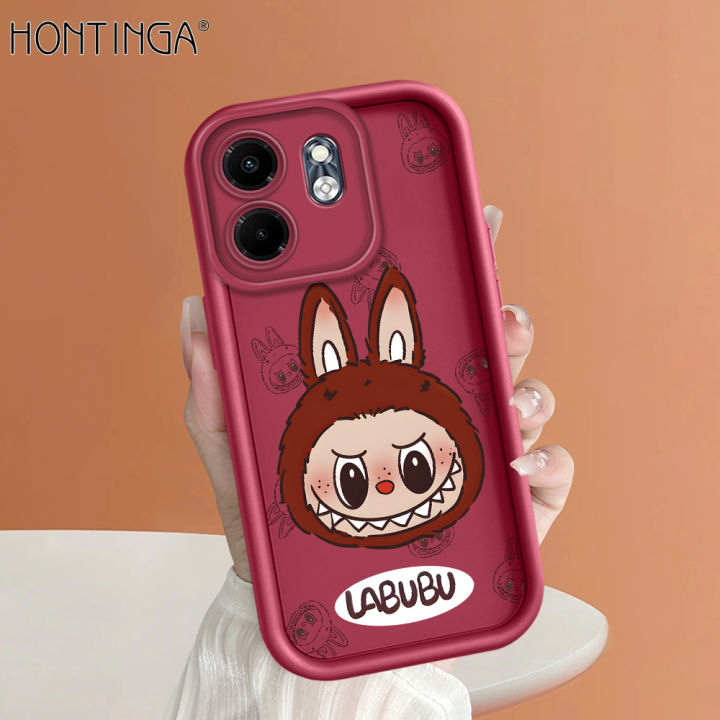 Hontinga for Infinix Smart 9 Hot 50i Back Cover Cute Labubu Pattern Case Ladder Soft Rubber Mobile Phone Cover