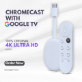 Chromecast with Google TV 4K - Streaming Stick Entertainment on Your TV with Voice Search - Watch Movies, Shows, and Live TV in 4K. 