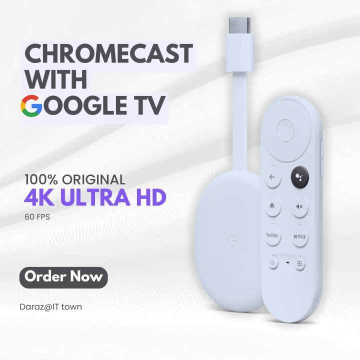 Chromecast with Google TV 4K - Streaming Stick Entertainment on Your TV with Voice Search - Watch Movies, Shows, and Live TV in 4K