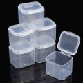 Cube Storage Box Transparent Bead Jewelry Container Case Square Plastic DIY Nail Art Packaging Portable Organizer. 