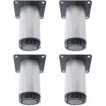 3 Inch Furniture Legs, Stainless Steel Adjustable Furniture Legs Pack of 4,  Heavy Duty Rust-Resistant Metal Feet for Sofa, Cabinets, Tables, and Bed Frames, Durable Furniture Replacement Legs for Home, Office, Kitchen, Easy Installation, Anti-Slip Design. 