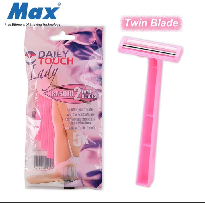 Original MAX Daily Touch  Lady Razor 5 piece Bikini Razor Woman Razor Shaver Safety Female Hair Removal Double Blades Hair Razor Machine Mini Shaving Razor