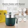 Electric Cooker - Electric Stove - Electric Hot Pot, 1.5L Non-stick Ramen Cooker, Multi-Function Electric Pot for Pasta, Noodles, Steak, Egg, Electric Cooker with Dual Power Control, Over-Heating and Boil Dry Protection. 