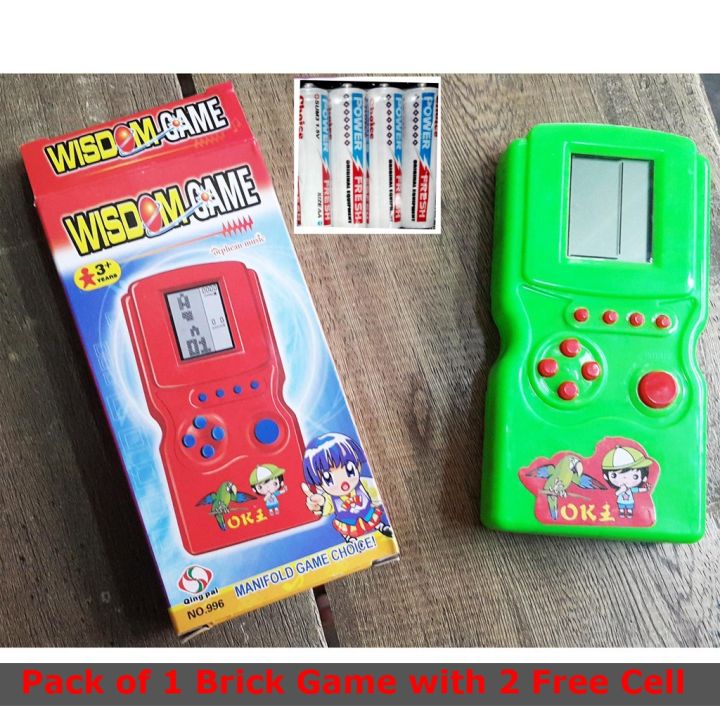 Pack of 1 Brick Game Video Game with 2 Free Cell / Brick Game for Kids / Brick Game 9999 in 1 / Video Games