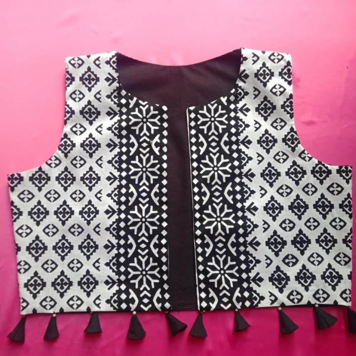 Double sided black and white koti for girls