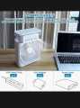 WOE   Mini Air Cooler Fan - Desk Air Cooler Nightstand Air conditioner - Mini evaporative Cooler LED light fan. 