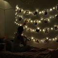 Polaroid pictures with fairy light & clips | Polaroids Wall Clip Fairy Led String Light  | 9 Polaroids + 9 Clips + Fairy light. 