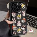 Trend Brand Cute Pop Mart Labubu Case For Redmi 9 12 10C 13C 12C 9T A1 9A 10A 9C NFC A2 Redmi Note 12 10s 11s 10 11 9 8 Pro Max Poco M3 C55 X5 Mi 12 Lite Cartoon Checkerboard Cover. 