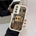 Cartoon Box Paper Man Silicone Phone Case For Samsung Galaxy S24 Ultra S23 S22 S21 Plus FE A54 A34 A14 A73 A53 A33 Soft Cover. 