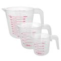 Plastic Measuring Cup Clear Measuring Jug 1 ltr-Nesting Stackable Container for Measure Liquid and Baking Items, Kitchen Lab Use 1000Ml Measuring Cup Baking Tool Kitchen Tool High Quality Plastic Measuring Cup Tool Cup with Scale. 