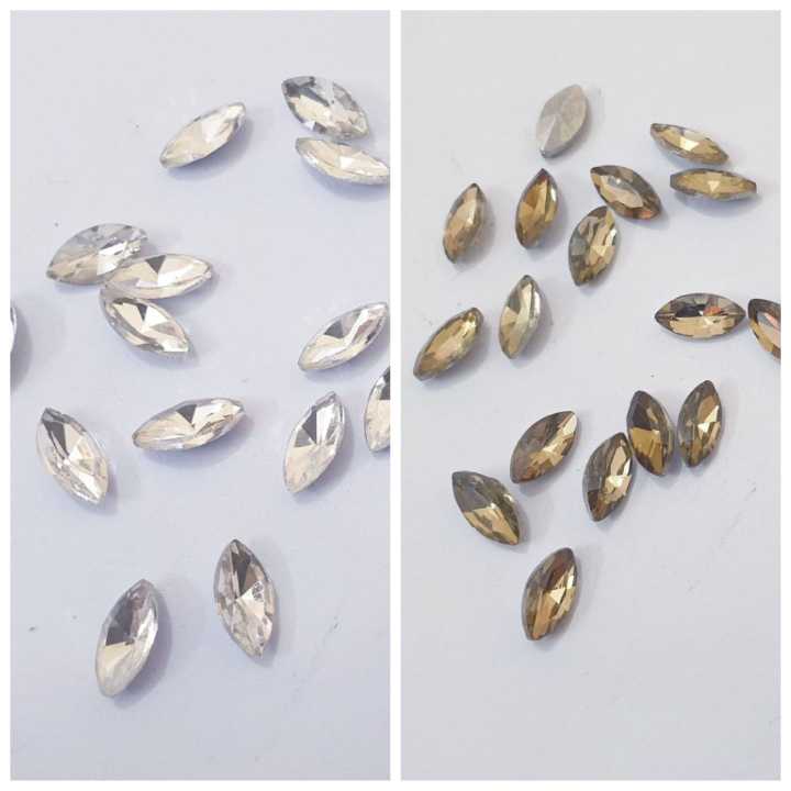 24 Pcs ,Crystal Faceted  Silver/Gold  eye Beads, Crafts DIY 10mm
