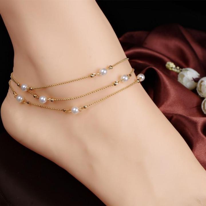 European%20style%20Fashion%20Ladys%20Beach%20Multi%20Tassel%20Sequins%20Bare%20Anklet%20Chain%20Foot%20Jewelry%20-%20Image%203
