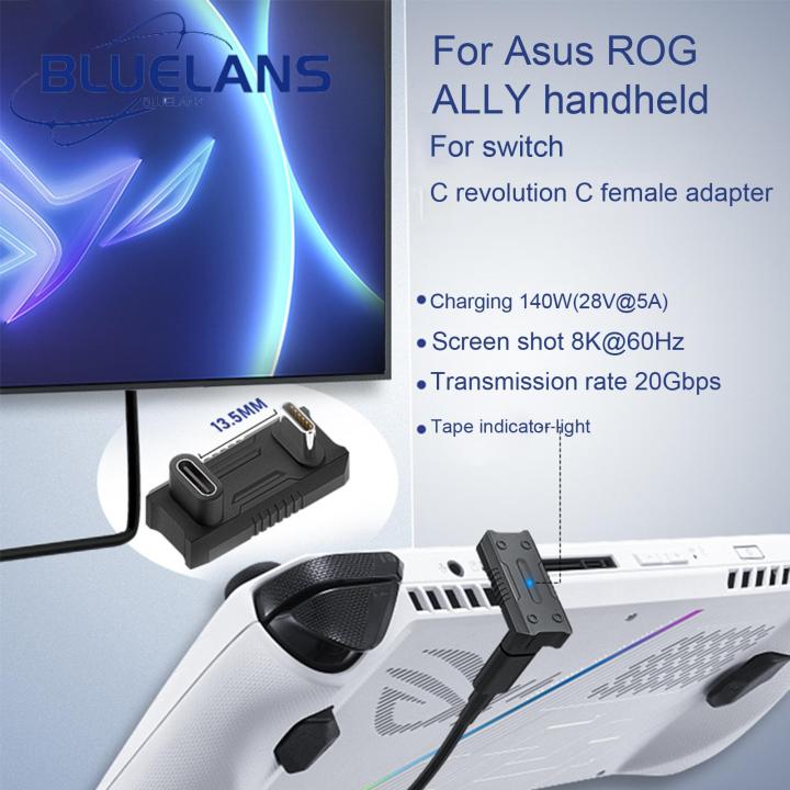 Usb C Charging Head High-speed 140w Pd3.1 Adapter for Asus Rog Ally Fast Charge 8k Data Transmission Universal Compatibility Southeast Asian Buyers' Top Choice Type-c Male-to-female Adapter