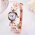 2021 Women's Chic Fashion Rose Golden Bracelet Wrist Watch Fashion Beautiful Girls Bracelet Watches. 