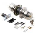 "Stainless Steel Round Lever Handle Door Lock - Mortise Entry Lock for Bedroom, Secure Knob, Heavy-Duty Door Handle, Modern Door Hardware, High-Quality Lockset with Secure Locking Mechanism". 