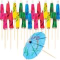 Pack of 25 - Cocktail Paper Umbrella Picks for Food Decor (Cocktail Umbrella Pick) - Cake Sweets Decoration Picks. 