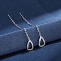 Drop Ear Line Long Hanging Earrings For Women Rose Zircon Crystal Piercing Threader Earing Ear Accessories Jewelry. 