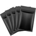 100x Zip Bag Black Aluminum Mylar Foil Pouch Heat Sealer Food Storage Bag Package. 