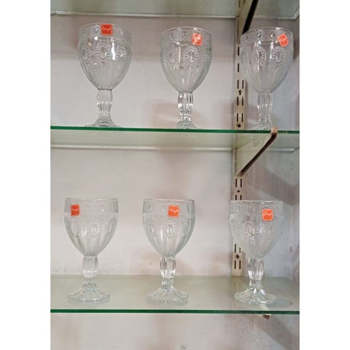 6 pcs Goblet glass 300 ml | fancy goblet glass by Orange glass