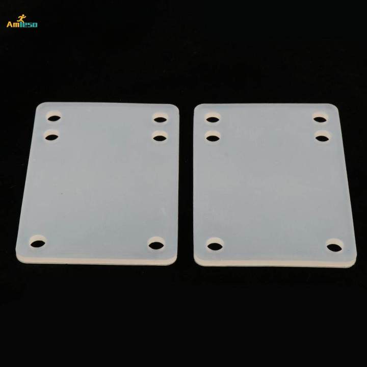 2 Pieces Rubber Skateboard Longboard Riser Shock Pads 3mm