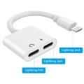 2-in-1 Lightning Splitter Adapter for iPhone 7+ – Audio and Charging, No B. 