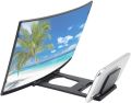 10-Inch 3D HD Mobile Phone Screen Magnifier with Audio Amplifier, Foldable Bracket. 