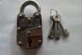 Strong Bronze 4 Inch Large Padlock Steel Lock and 3 Keys Old Fashion Lock for Door Key Antique Lock Antique Old Trunk Lock Vintage Shop Shutter Lock Very Hard To Crack Open. 