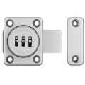 Mechanical Keyless Cabinet Lock, Swivel Drawer Lock Combination Lock, Combination Latch File Cabinet Lock (Silver). 