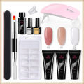 NYT Lanmuiar Poly Nail Gel Set 6W Led Lamp Full Manicure Set Quick Extension Nail Kit Gel Builder Polygels Set For Nails Nail Tool Kit. 