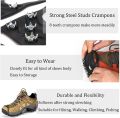 Anti-Slip Ice Cleats Shoe Boot Tread Grips Traction Crampon Chain Spike Snow Walker ( Free Size ). 