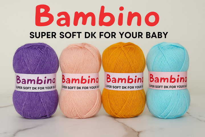 Bambino Super Soft Baby Yarn – 90-100 Grams, Premium Acrylic Knitting & Crochet Yarn for Baby Projects