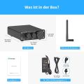 Fosi Audio BT10A Bluetooth 5.0 Stereo Audio Amplifier Receiver 2 Channel Class D Mini Hi-Fi Integrated Amplifier Suitable for Home Speaker 50W x2 TPA3116. 
