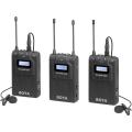 3 Years Warranty - BOYA BY-WM8 Pro-K2 UHF Dual-Channel Wireless Lavalier System (576.4 to 599.9 MHz, 568.6 to 592 MHz). 