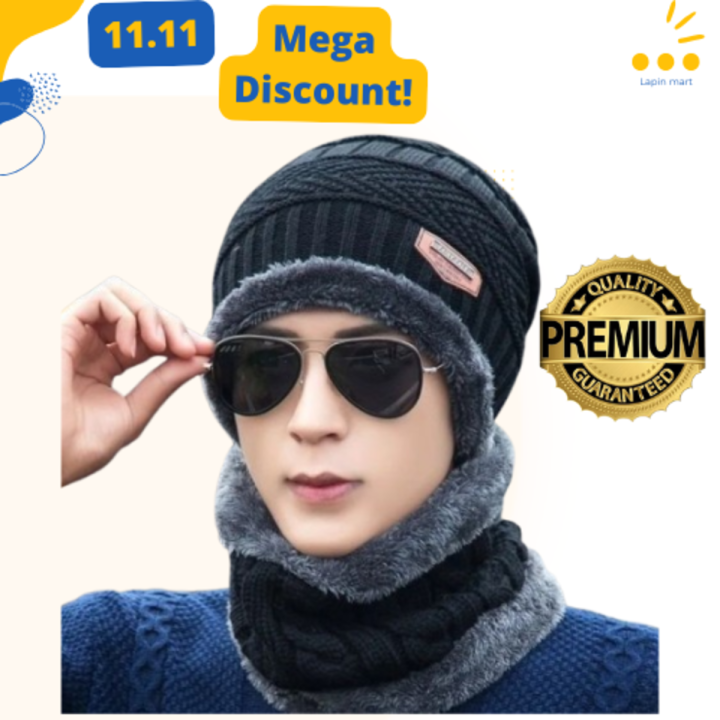 Winter Beanie Cap For Men - Beanies Knit Hat knitted Cap Thicken Hedging Cap Balaclava Skullies Fashion Warm knit Beanie for Men/Women