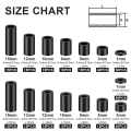 Nylon Spacers, Plastic Spacers Washers Assortment Set Kit 345 Pcs Electrical Outlet Screw Spacers, M3 Black Round Spacer Kit. 