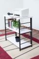 Metallic Era 80 cm 3 Shelf Shelving Unit. 