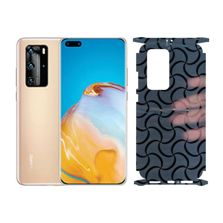 Huawei P40 Pro Back Paper Glitter 360 GLT529 Sami-Transperent Sheet Anti-stain Full Covering Wrap Cover
