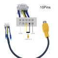 Car 4 6 8 10 12 Pin DIY Universal RCA 4G AUX Camera Video Input Cable Adapter Wiring Connector Android CD Radio Car Accessories. 