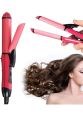 Modshell 2 in 1 Hair Straightener - 2 in 1 Hair Beauty Set - Baal Sidhe Karne Wali Straight Machine - Curler and Straightener 2 in 1 (Pink). 