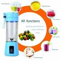 Portable blender Personal 6 Blades Juicer Cup Household Fruit Mixer,With Magnetic Secure Switch, USB Charger Cable 380ML. 