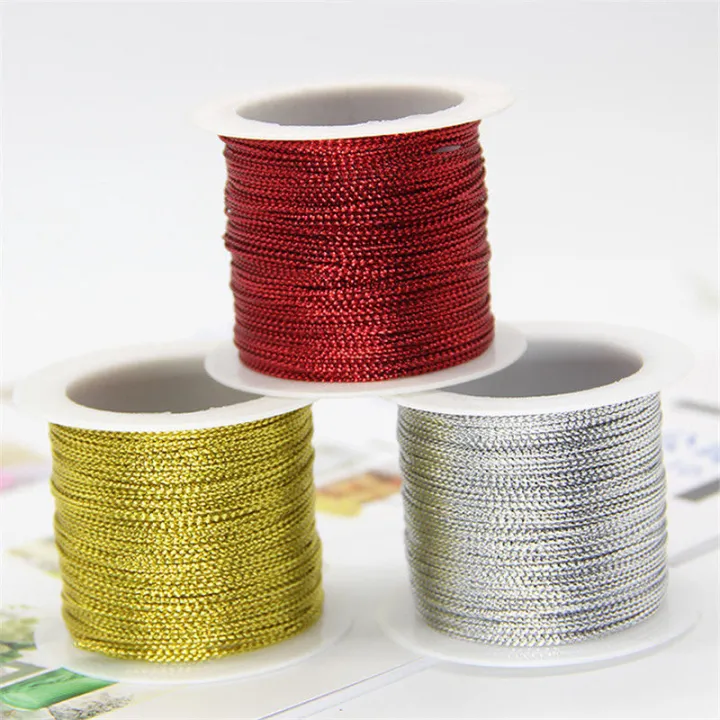 Red Rope Threads 20 Meters 1mm Rope Gold Silver Red Cord Thread Cord String Strap Ribbon ...