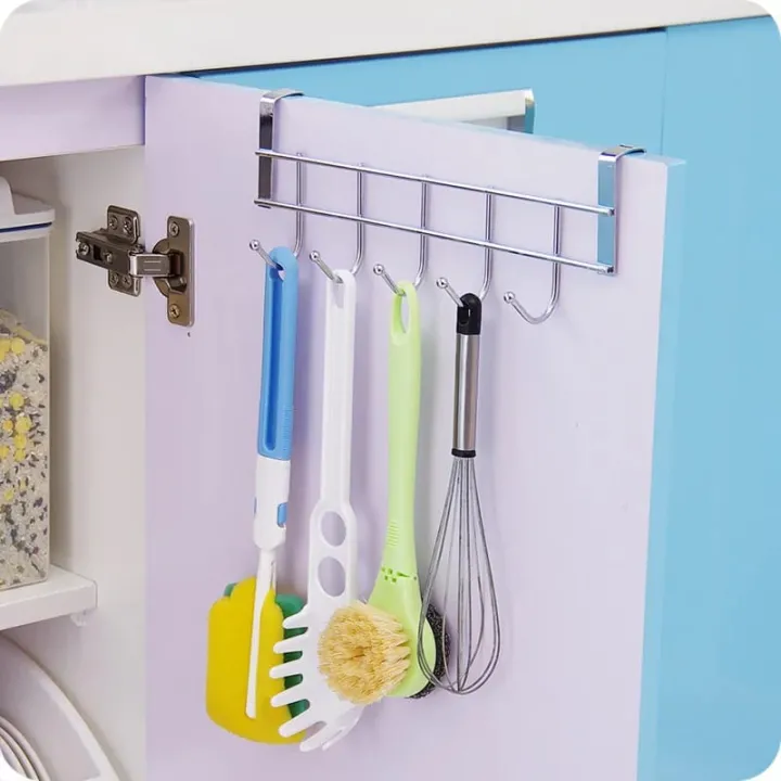 Kitchen%20Cabinet%20Door%20Hooks%20Multifunctional%20Hat%20Bag%20Towel%20Hanger%20over%20the%20door%20Hooks%20for%20Hanging%20Rack%20Bathroom%20Organizer%205%20hooks%20-%20Image%205