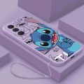 Samsung Galaxy A06 A16 Happy Stitch Soft Phone Case Smile Monster Cartoon Liquid Silicon Cover. 